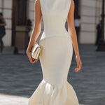 Sleeveless Sculpted Top and Mermaid Skirt Set