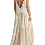 Elegant Resort Deep V-Neckline Strappy Maxi Dress