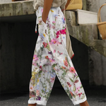 Women Floral Long Pant Casual Spring/Fall Trousers