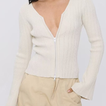V-neck Knitted Cardigan Slim Sweater