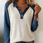 Lyra | Denim Detail Top