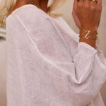 Women's Cotton And Linen Casual Loose Tops