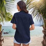 Short Sleeve Blouses Lightweight Loose Top - Zeagoo (Us Only)