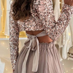 SALLY latte tulle skirt
