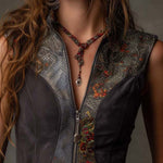 Bohemia Eco-Suede Patchwork Zip Vest