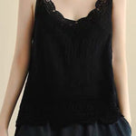 Lace hollow lace camisole with bottoming shirt top