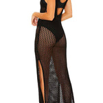 Margovil Backless Side Slit Bikini Cover Up Dress