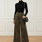 Urban Leopard Patchwork Wide Leg Pants