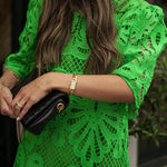 Reason To Smile Crochet Lace Mini Dress
