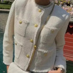 Joy To The World Tweed Metal Button Pocket Jacket