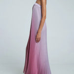 A-Line Loose Elasticity Gradient Pleated Tube Evening Dresses Maxi Dresses