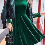Zeagoo Women's Velvet Dress Elegant Evening Dress