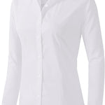 Zeagoo Womens Button Down Shirts Long Sleeve V Neck Tops