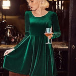 Zeagoo Women's Velvet Dress Elegant Evening Dress