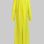 Loose Wide Leg Pockets Solid Color Round-Neck Jumpsuits