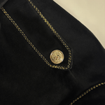 Men's Vintage Stand Collar Velvet Multi-Button Jacket