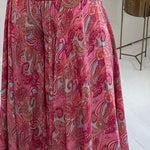 Ethnic Paisley Print Elastic Patchwork Waist Lightweight Pants