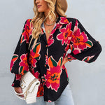 Zeagoo Zeagoo Casual Bat Sleeve Lapel Shirt Top for Women Casual Work Office Loose Fit 2026 | Under $40