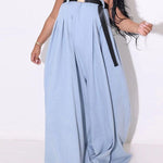 Loose Sleeveless Belted Pleated Pockets Solid Color Tube Jumpsuits