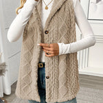 Rhea ��� Hooded Knit Button Vest