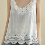 Lace hollow lace camisole with bottoming shirt top