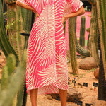 V-neck jungle robe
