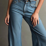 Vintage High-Waisted Wide-Leg Denim Pants
