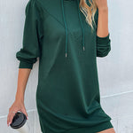 hooded pullover sweater dress