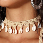 Shell Crochet Choker Necklace