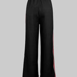High Waisted Loose Contrast Color Printed Pants Trousers
