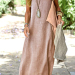 Solid Color Fashion Slim Long Dress