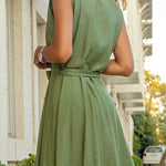 Casual Solid Frenulum Turndown Collar Vest Dress Dresses