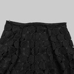 High Waisted Wide Leg Hollow Polka Dot Solid Color Pants Trousers