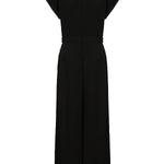 Cap Sleeve Wide Leg Solid Color Jumpsuits