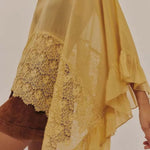 Fashionable Patchwork Lace Batwing Sleeve Loose Beach Cover Up