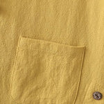 Women'S Solid Color Cotton And Linen Round Neck Button Short Sleeve Irregular Slit At Hem Button Blouse