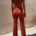 SORAYA TEJA Short Sleeve Ring Jumpsuit