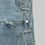 Flared Pants Floral Printed High-Waisted Pockets Jean Pants Bottoms