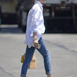 Original Loose Letter Printed White Blouse Top