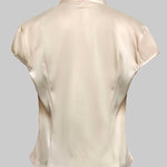 Cap Sleeve Loose Buttoned Solid Color V-Neck Vest Top