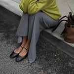 Loose-fitting casual long-sleeved top