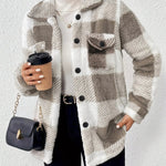 Lina ��� Cozy Plaid Knit Jacket