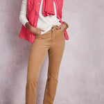 STRETCH CORDUROY STRAIGHT LEG PANTS