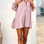 Long Sleeve Large Pocket Casual Jumpsuit