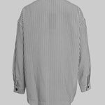 Long Sleeves Loose Buttoned Striped Stand Collar Blouses&Shirts Tops