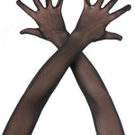 Margovil Over Elbow Length Lace Sheer Gloves