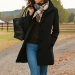 Tradura™ - Classic Button-Up Mid-Length Coat