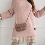 Margovil Mockneck Drop Shoulder Fall Casual Sweater