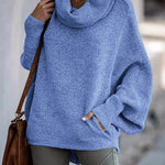 Margovil Cowl Neck Batwing Sleeves Loose Sweater