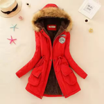 Therelle™ - Autumn/Winter Jacket with Hood, Embroidery, and Figure-Hugging Fit